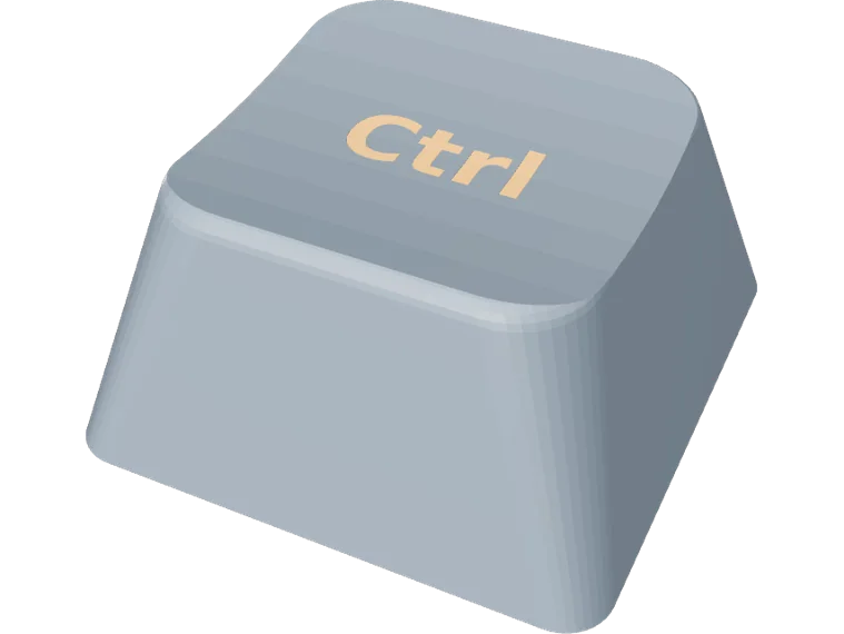 cylindrical keycap 1.25u with Ctrl legend