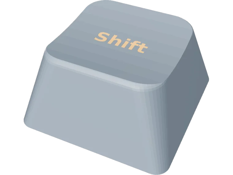 cylindrical keycap 2.25u with Shift legend
