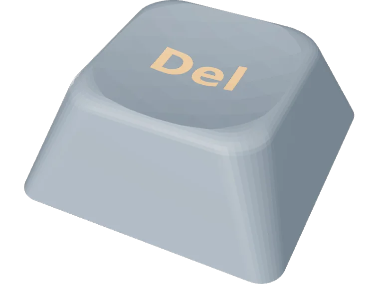 DSA keycap 1u with Del legend