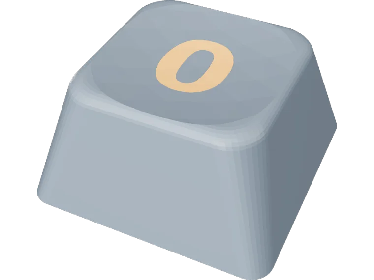 XDA keycap 2u with 0 legend