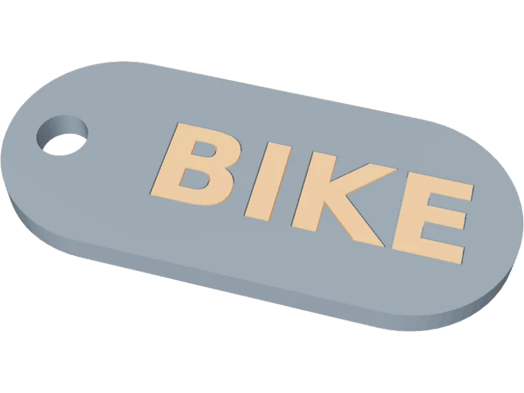 BIKE key tag, pill