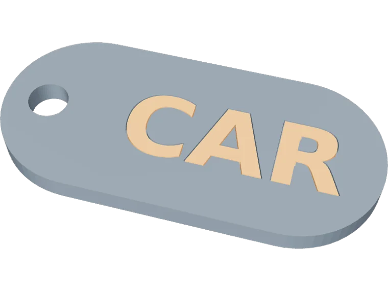 CAR key tag, pill