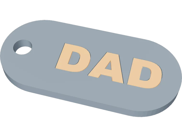 DAD key tag, pill