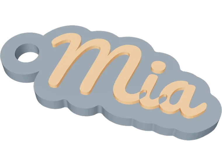 Mia name keychain