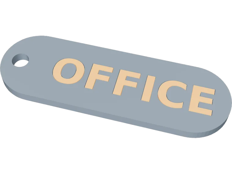 OFFICE key tag, pill