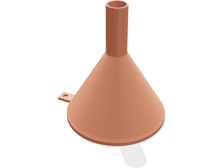 Kitchen funnel 100 to 18 mm