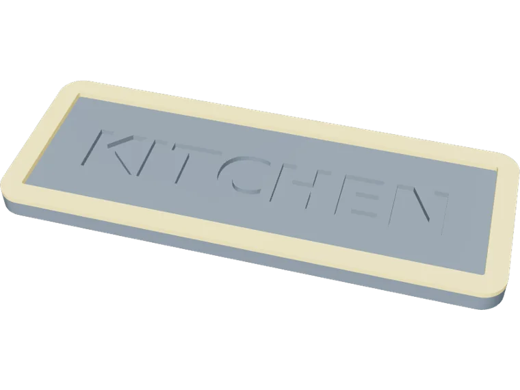KITCHEN sign, engraved