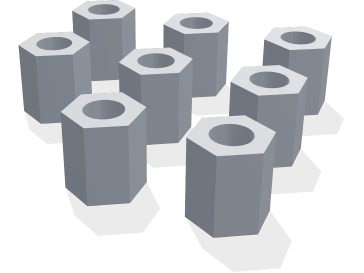 M2.5 hex standoffs 6 mm x 8