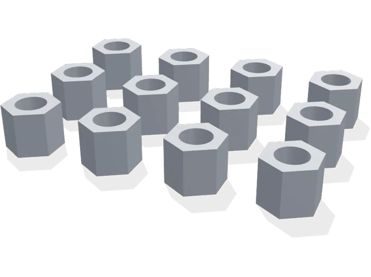 M3 hex standoffs 5 mm x 12