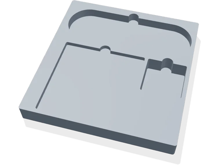 Measuring tools insert: calipers, tape, square
