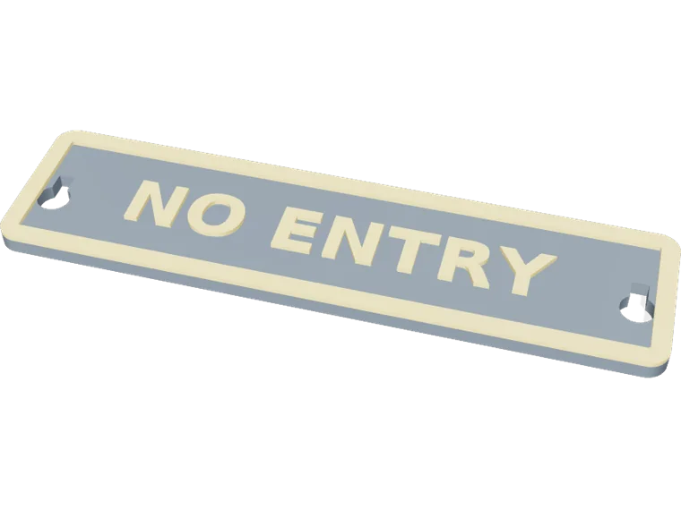 NO ENTRY sign, raised