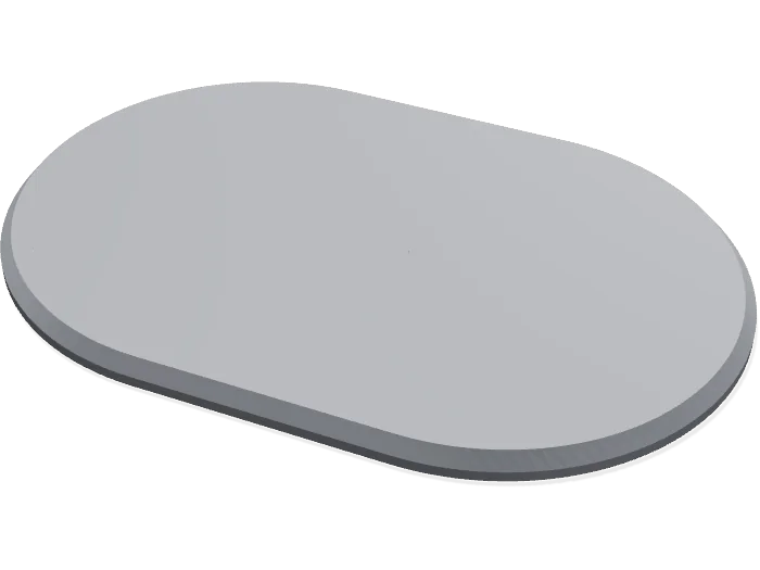 105 x 70 mm oval base