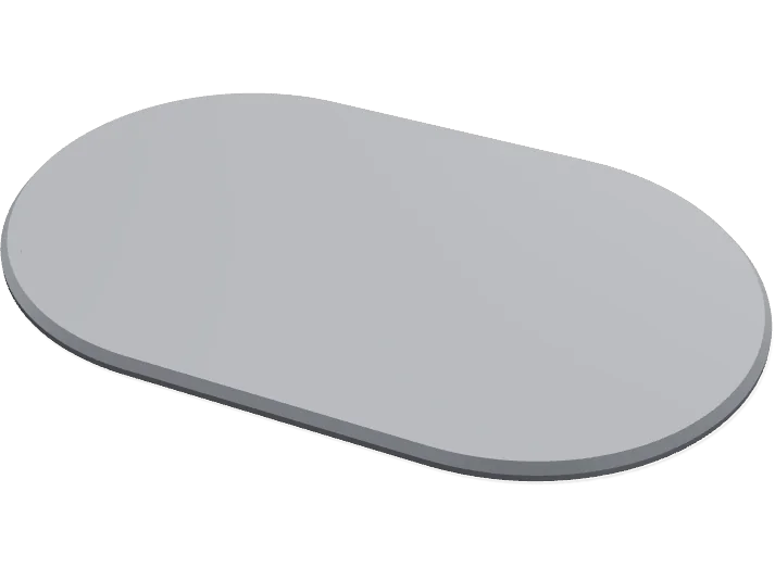 170 x 105 mm oval base