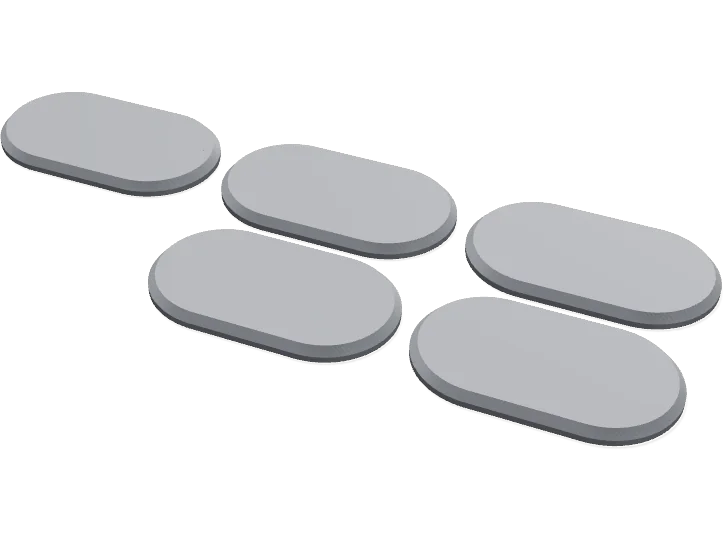 60 x 35 mm oval bases x 5, magnet pockets