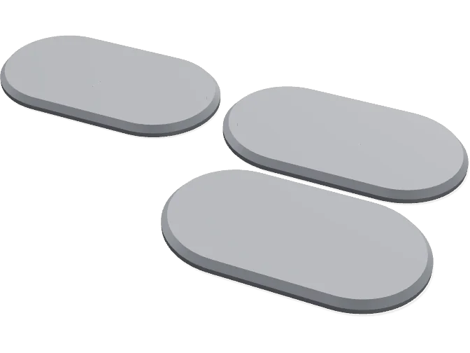75 x 42 mm oval bases x 3