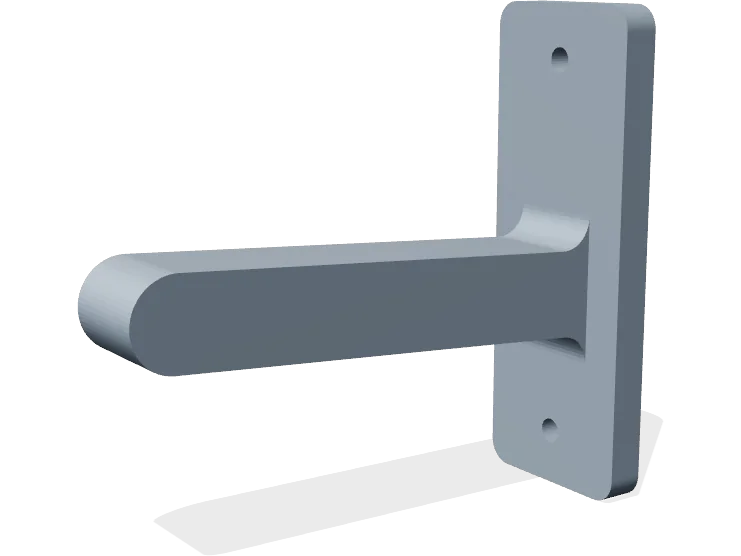 Long wall peg with backplate, 80 mm