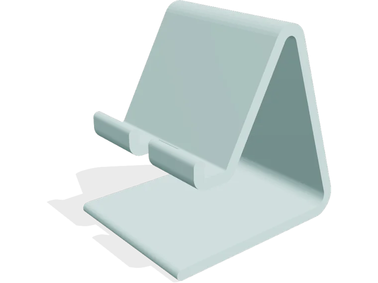 Phone without a case charging stand, 62 degrees