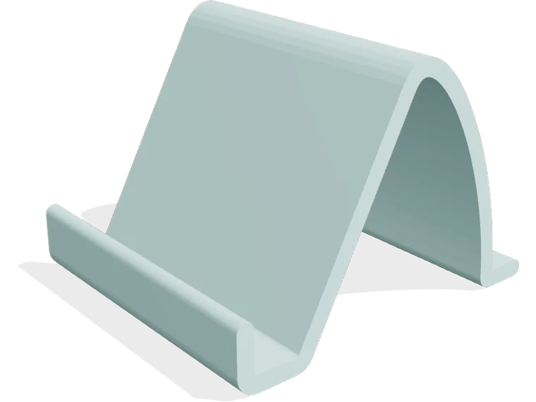 Phone without a case stand, 62 degrees (desk)