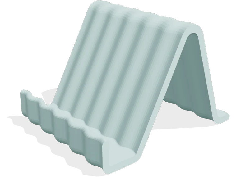 Phone with a case stand, 62 degrees (desk)