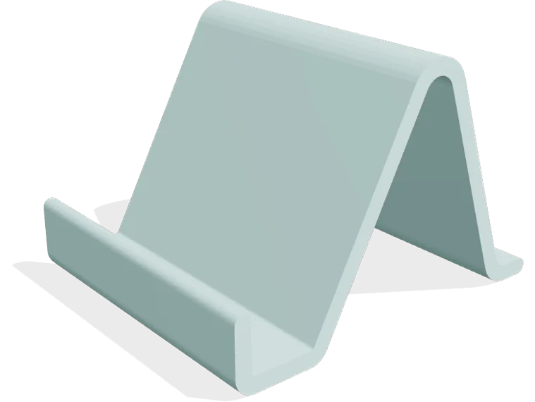 Phone with a thick case stand, 62 degrees (desk)