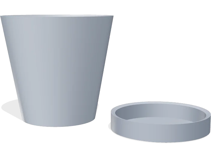 Cone planter 150 mm with saucer