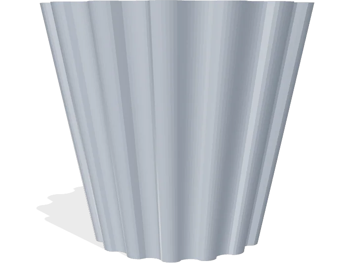Fluted planter 160 mm with drainage
