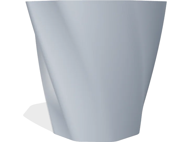 Twisted planter 130 mm with drainage