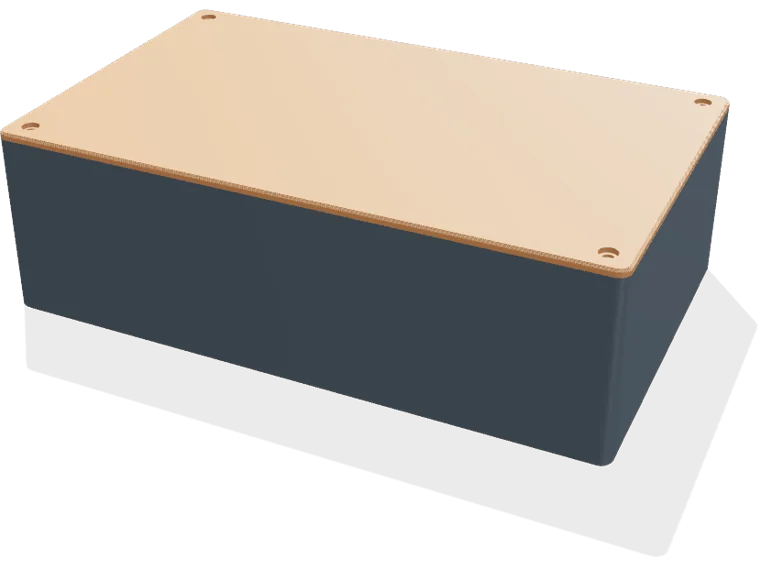 Project box 200 x 120 x 60 mm, screw lid