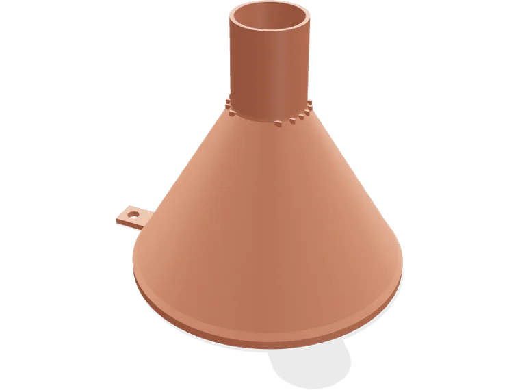 Resin funnel 120 to 30 mm, filtered