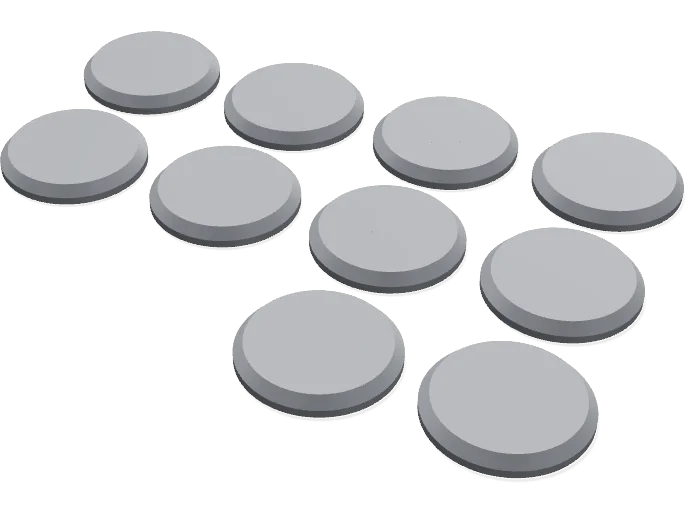 28.5 mm round bases x 10, magnet pockets
