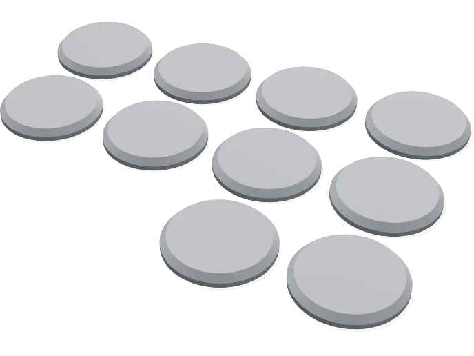 32 mm round bases x 10