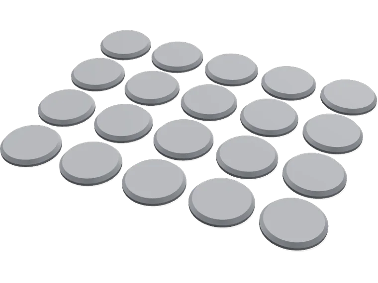 32 mm round bases x 20