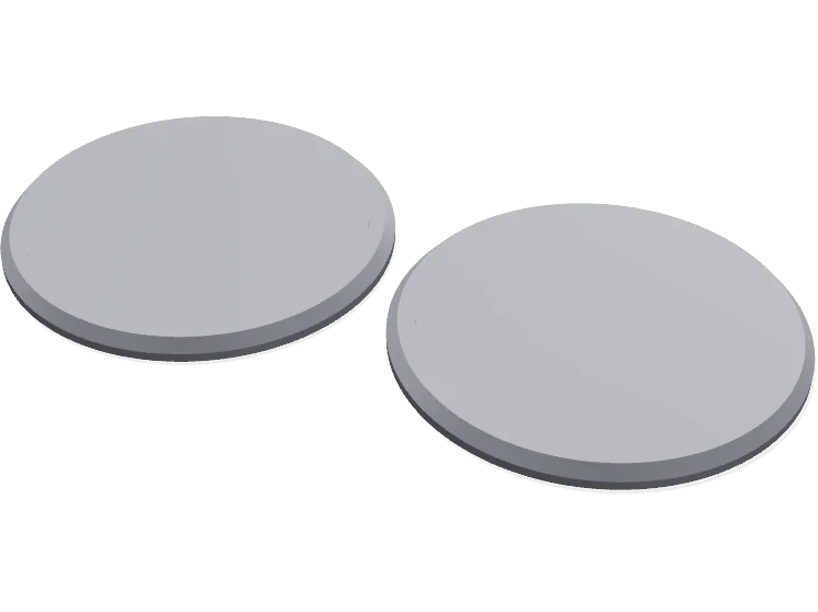 65 mm round bases x 2