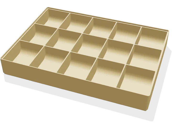 Sewing notions tray 250 x 180 mm, 15 cells