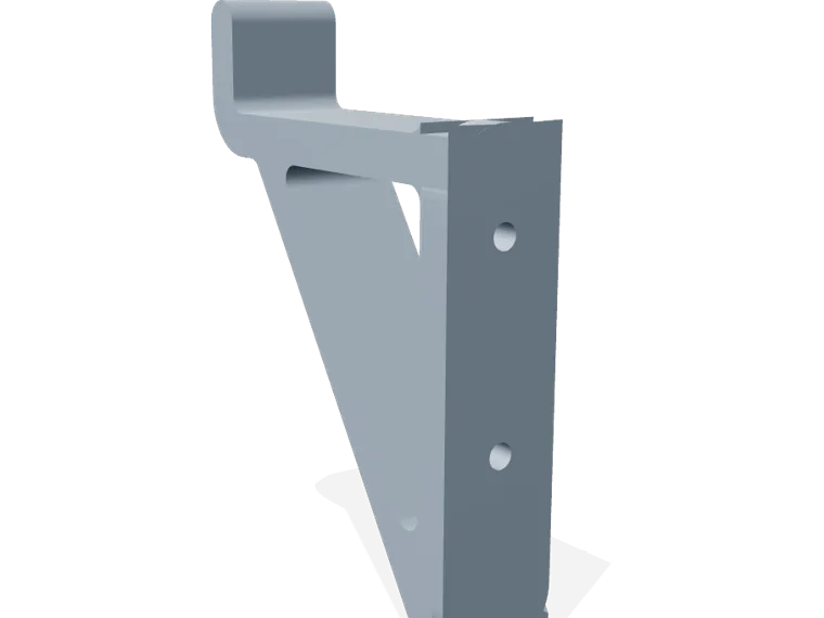 Shelf bracket with strut