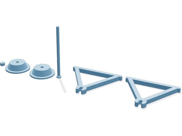 Spool stand for 200 mm spools with 608 bearings