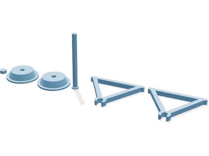 Spool stand for 200 mm spools with a 70 mm bore