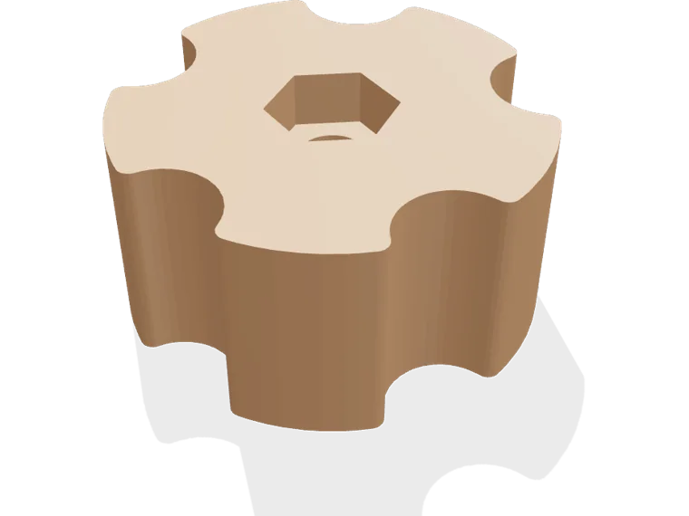 M4 star knob (nut)