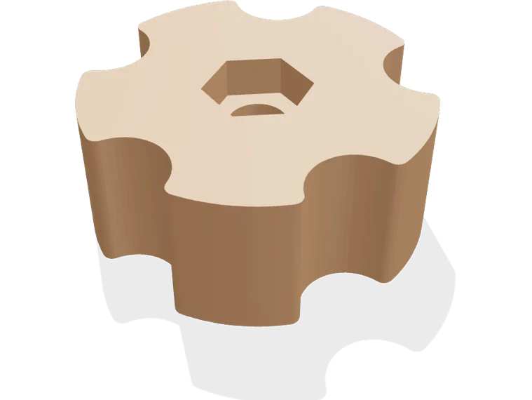 M6 star clamping knob (bolt)