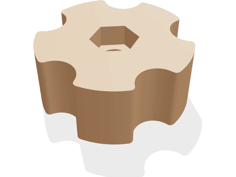 M6 star knob (nut)