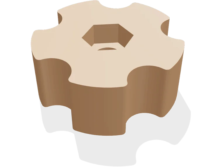 M8 star knob (nut)