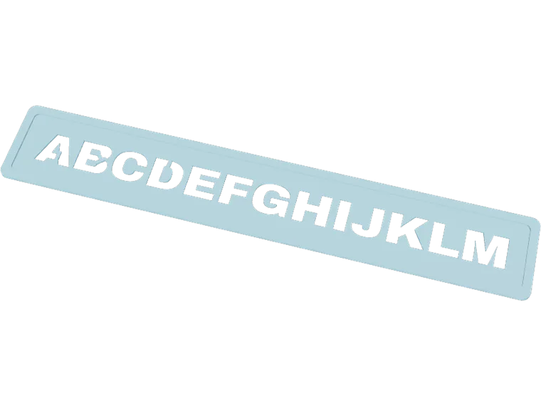 ABCDEFGHIJKLM stencil, 320 mm