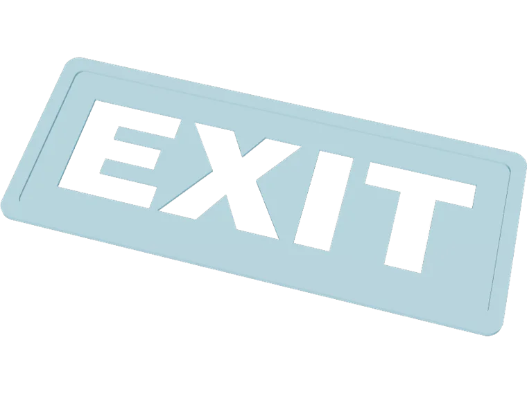 EXIT stencil, 160 mm