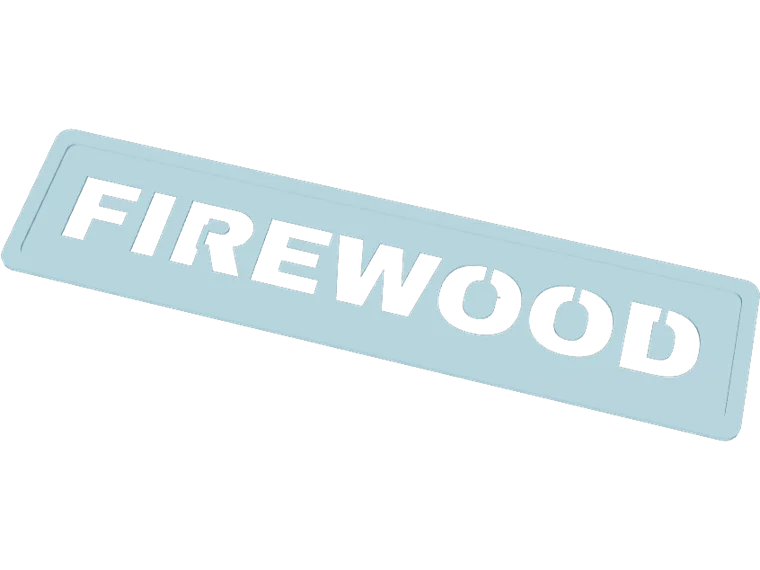 FIREWOOD stencil, 240 mm