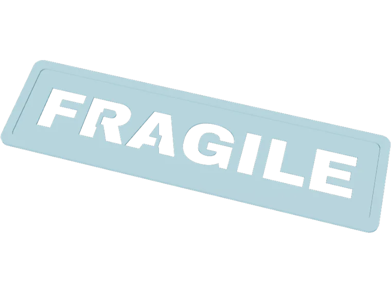 FRAGILE stencil, 200 mm