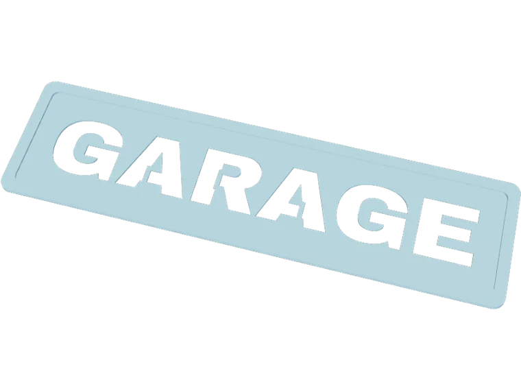 GARAGE stencil, 220 mm