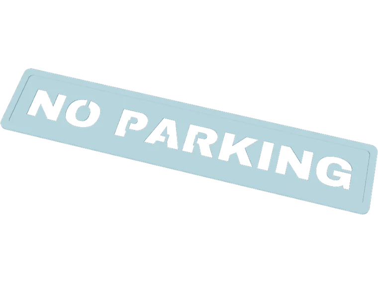 NO PARKING stencil, 280 mm