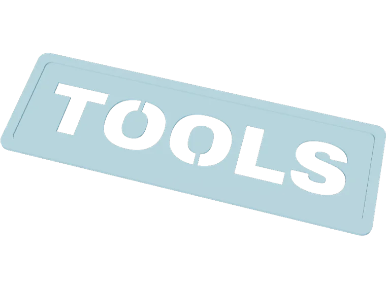 TOOLS stencil, 180 mm