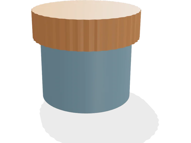 Threaded jar 60 x 60 mm