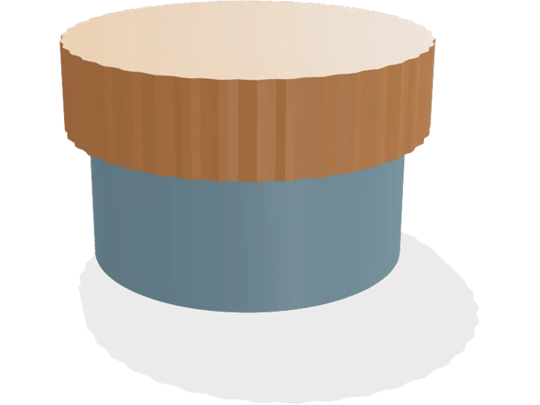 Flat threaded tin 65 x 45 mm